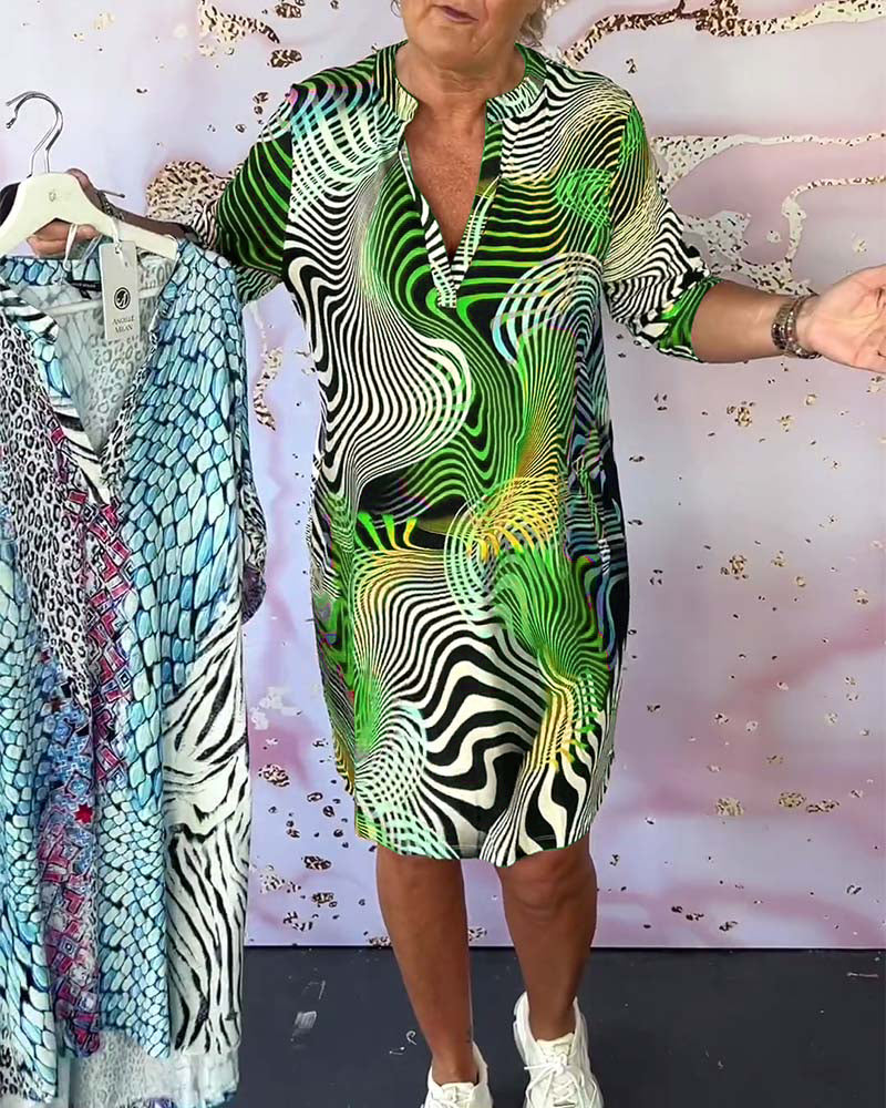 Karina Colourful Patterned Dress