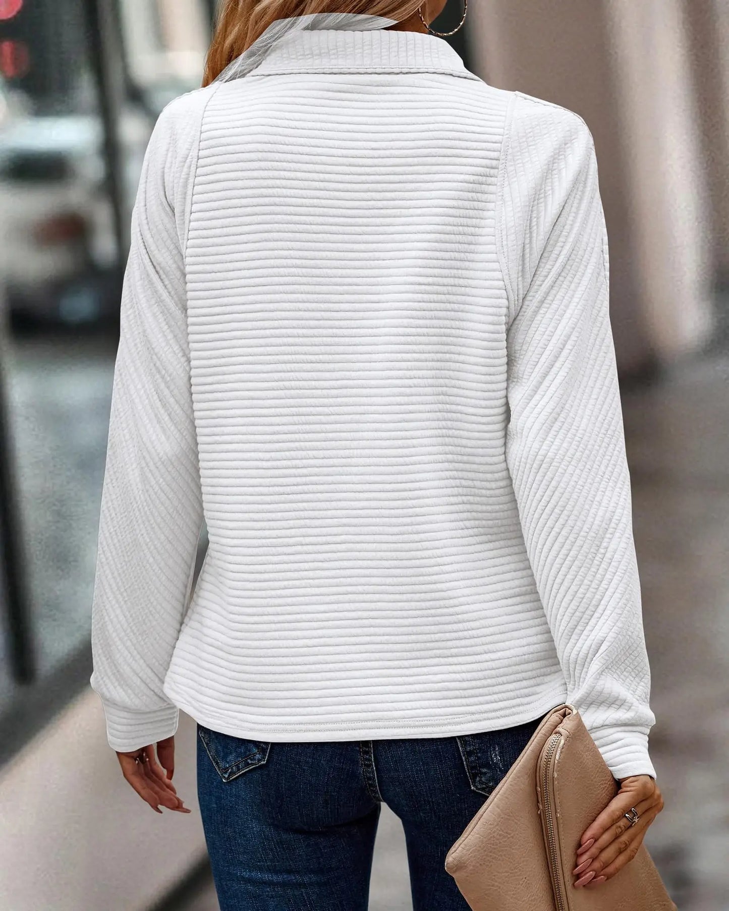 Dina Half Zip Elegant Sweater