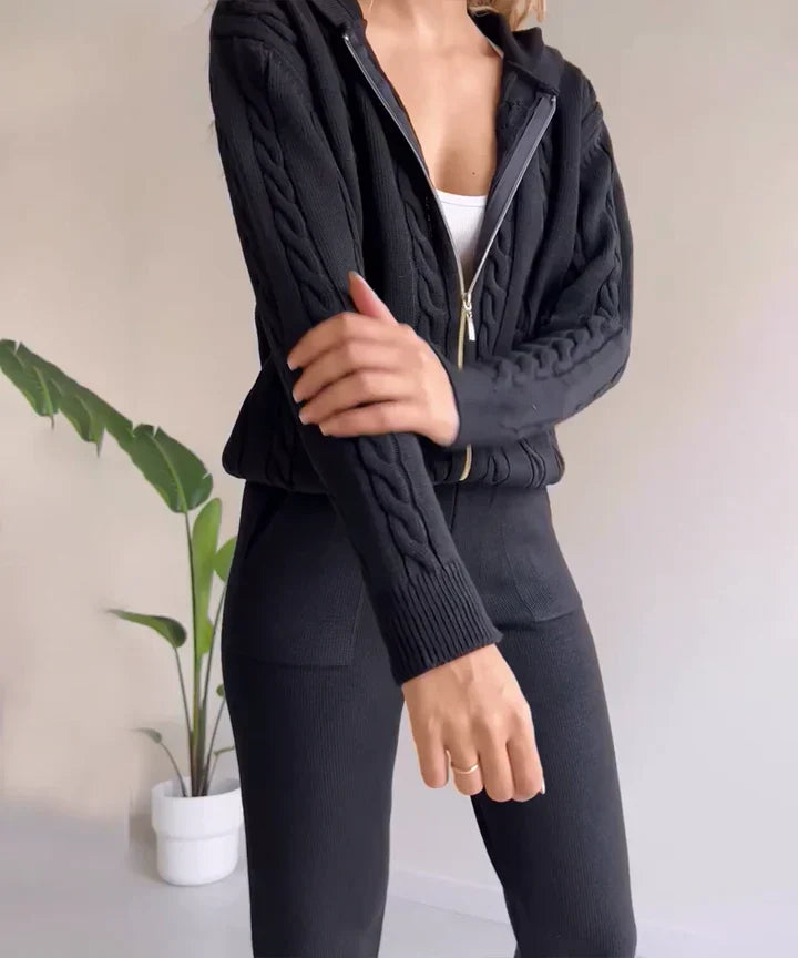 Chloe Cable Knit Lounge Set