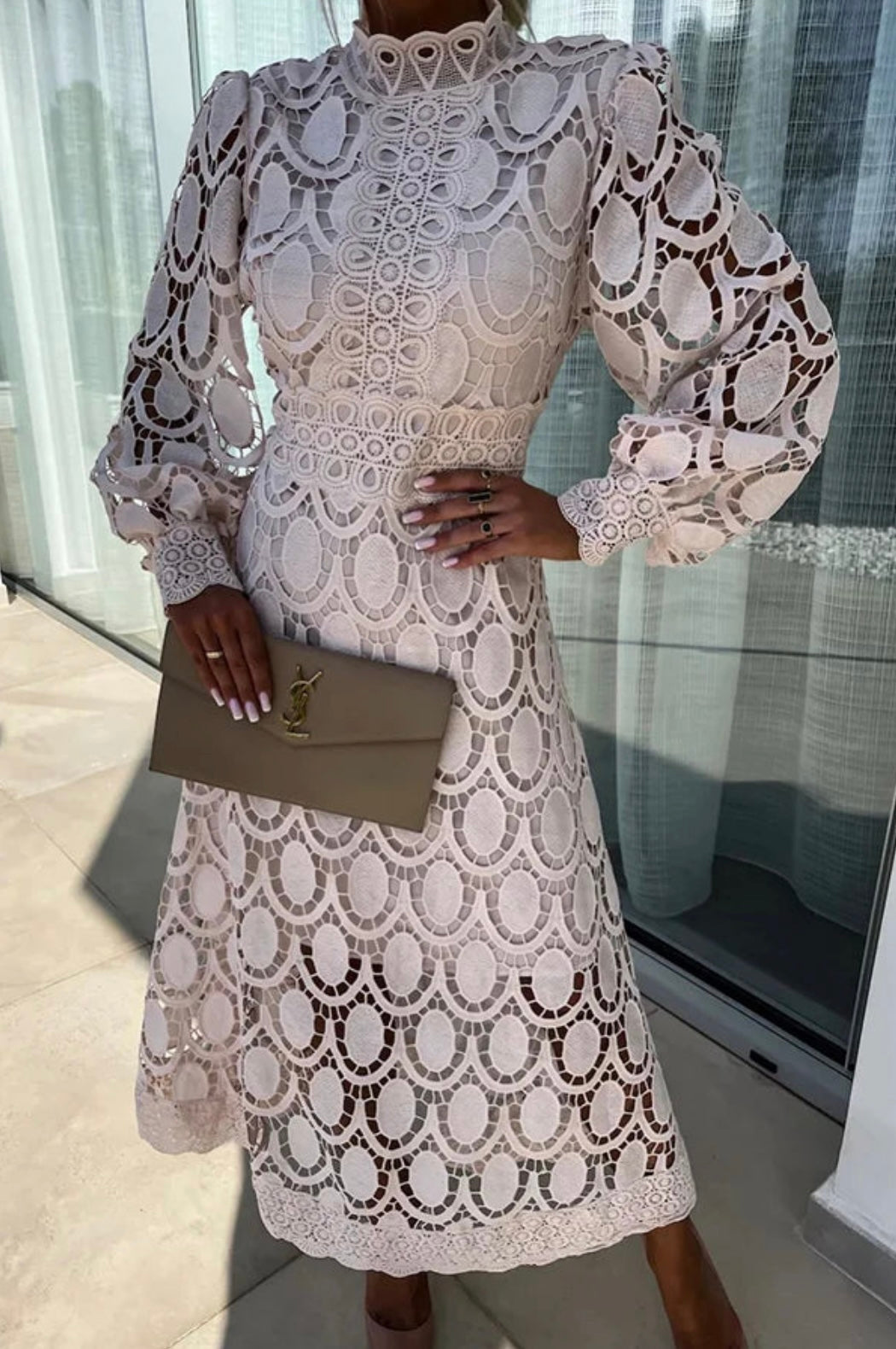 Calista Romantic Elegant Midi Dress