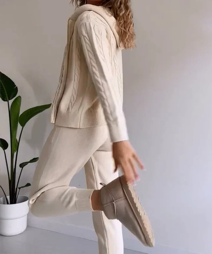 Chloe Cable Knit Lounge Set