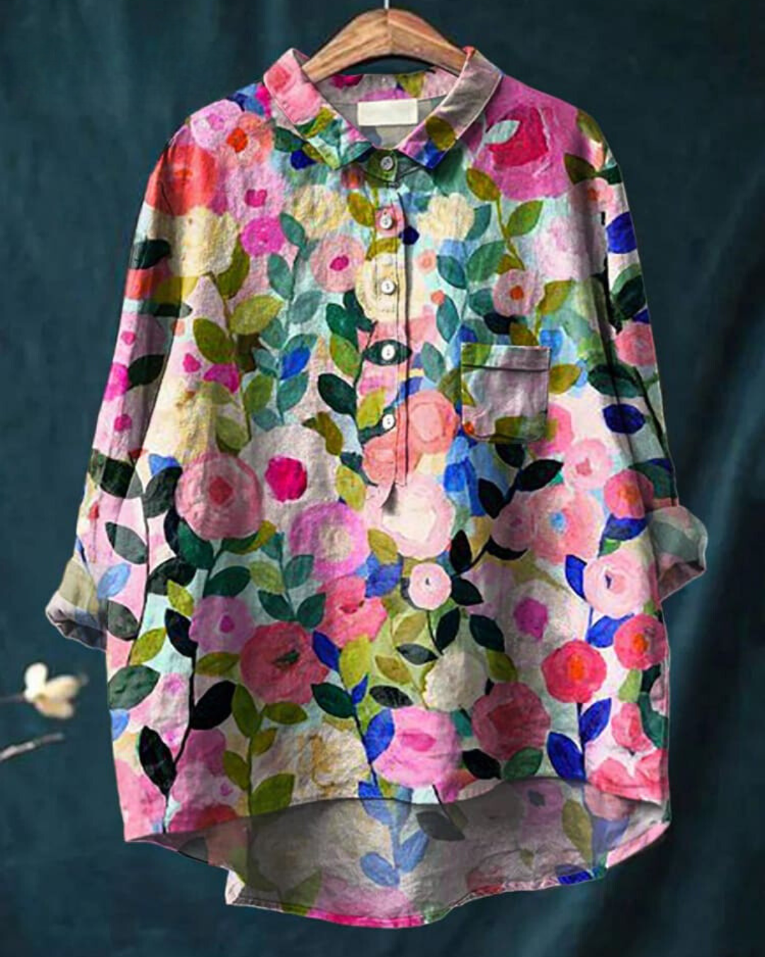 Ava Colourful Flower Blouse