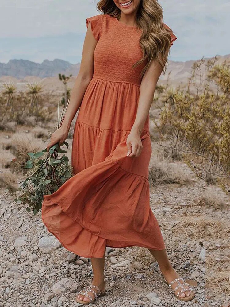 Jenna Elegant Dress with Tummy Coverage