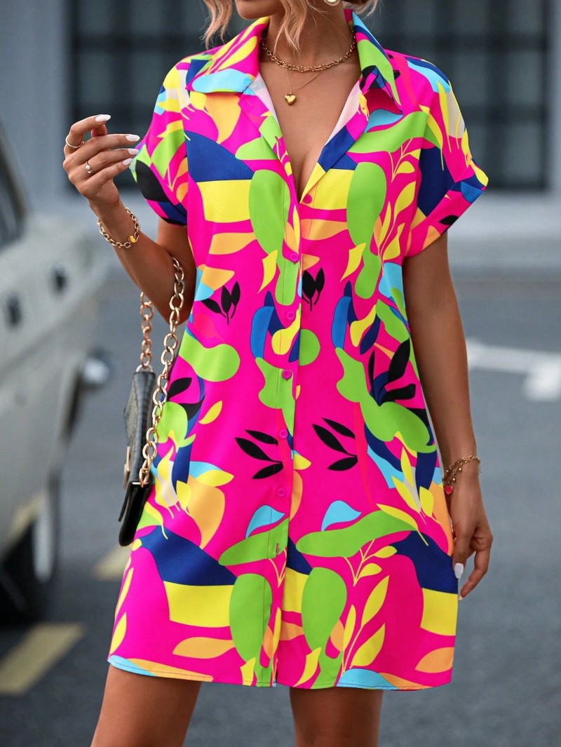 Alexis Printed Button Down Dress