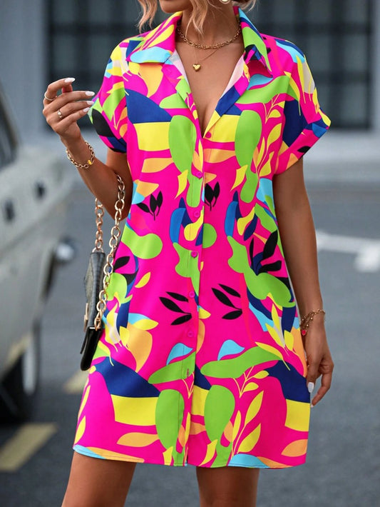 Alexis Printed Button Down Dress