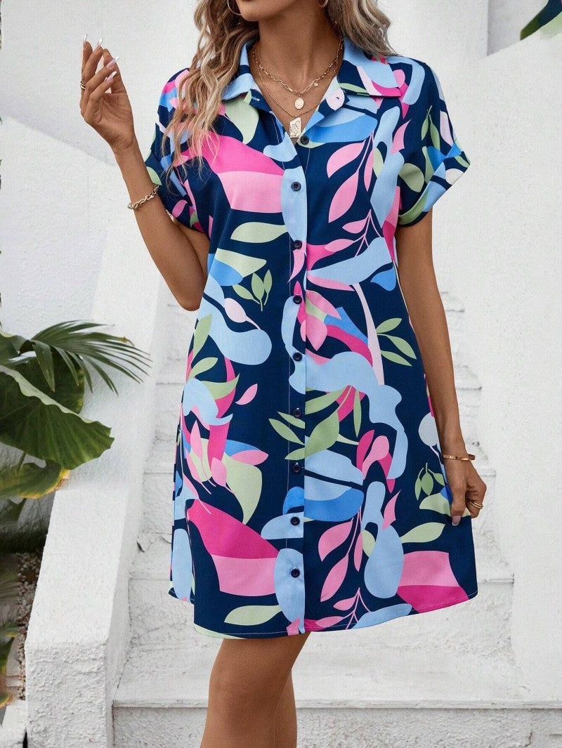 Alexis Printed Button Down Dress