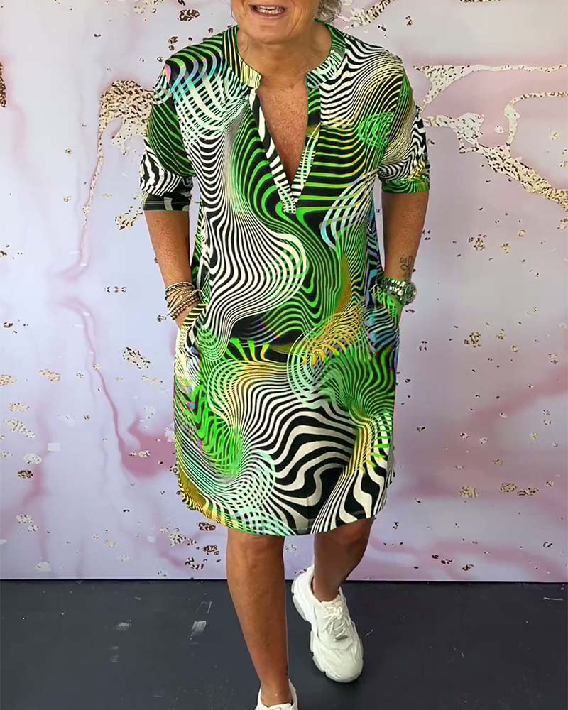 Karina Colourful Patterned Dress