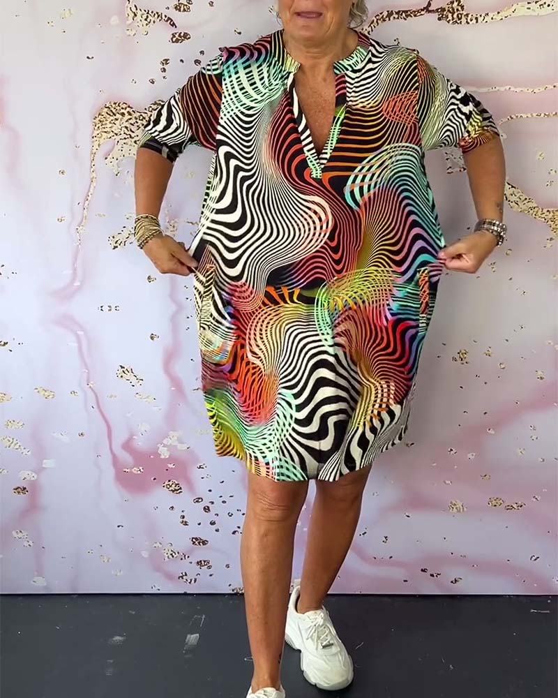 Karina Colourful Patterned Dress