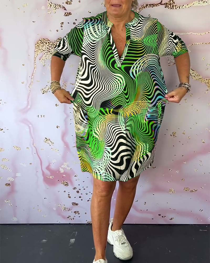 Karina Colourful Patterned Dress