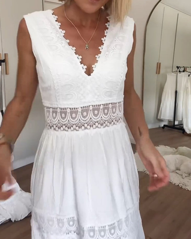 Avery Lace V Dress
