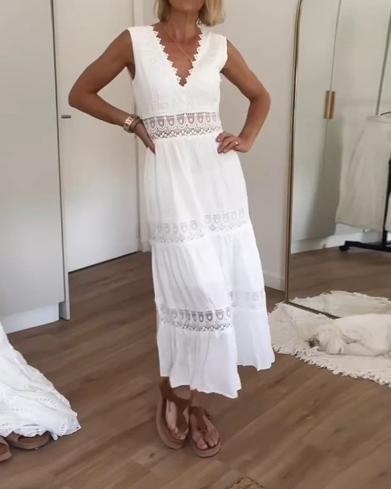 Avery Lace V Dress