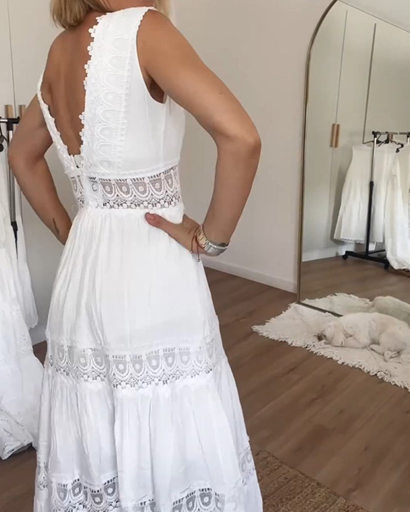 Avery Lace V Dress