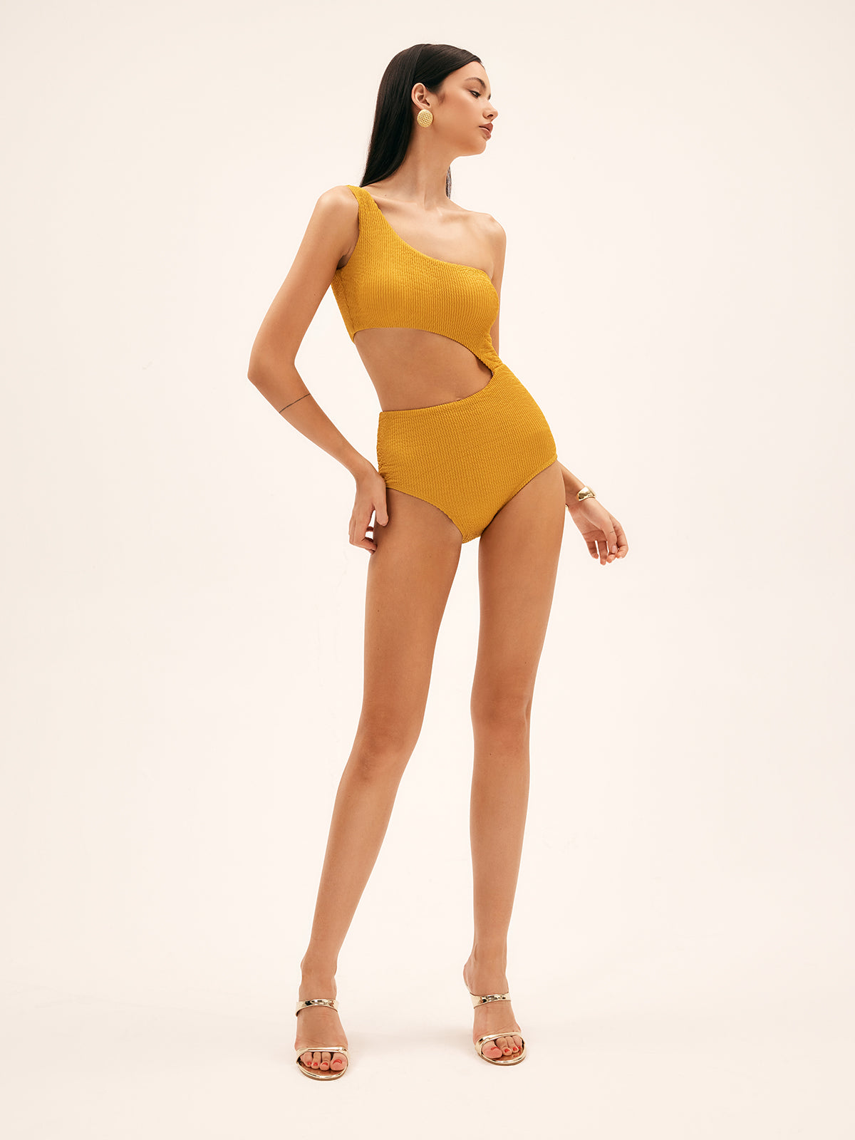 Noelle Sunflower Cut-Out Swimsuit