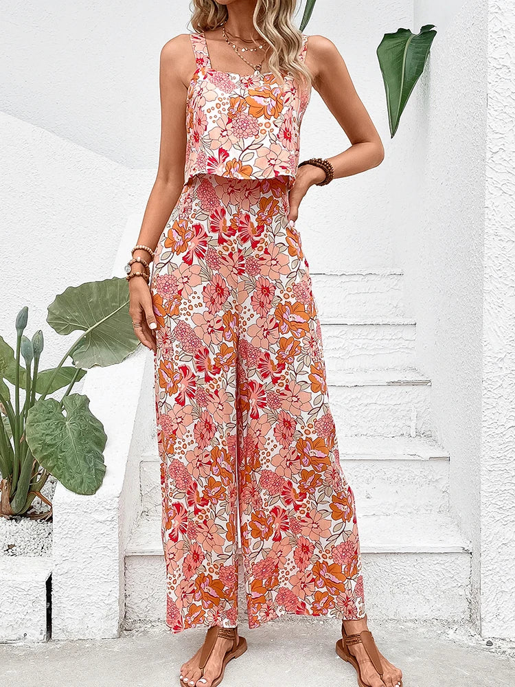 Francesca Floral Wide Leg Jumpsuit