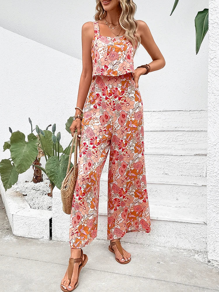 Francesca Floral Wide Leg Jumpsuit