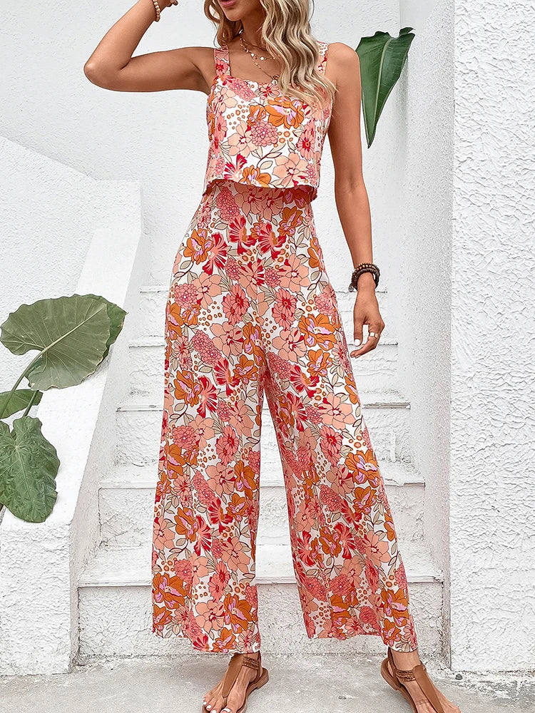 Francesca Floral Wide Leg Jumpsuit