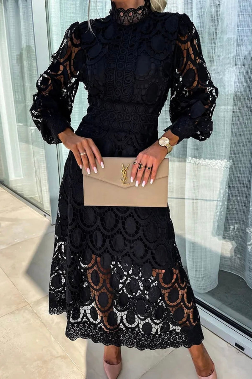 Calista Romantic Elegant Midi Dress