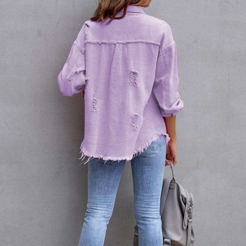 Serenity Tattered Denim Jacket