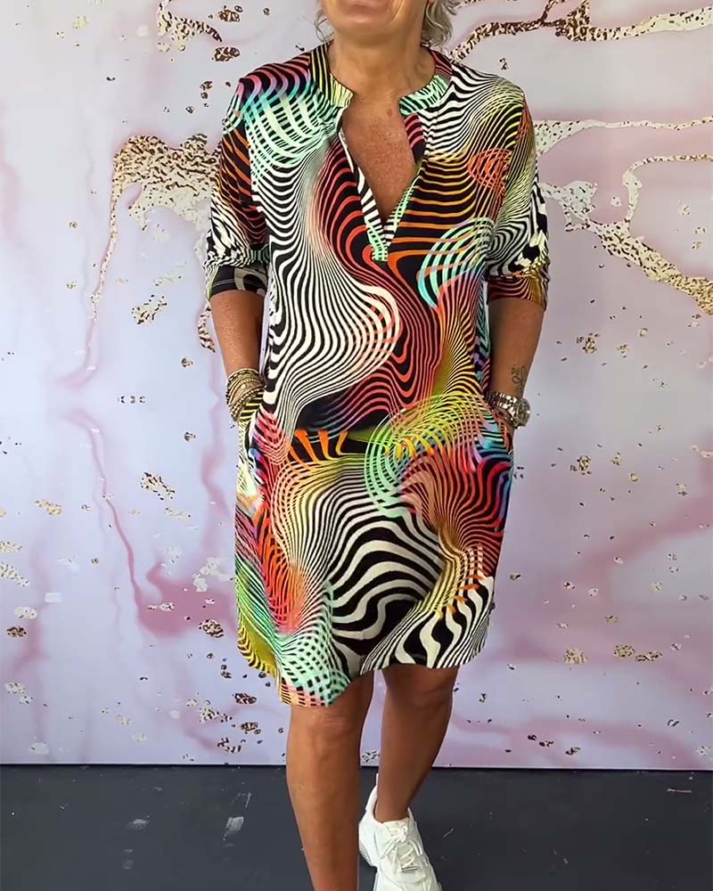 Karina Colourful Patterned Dress