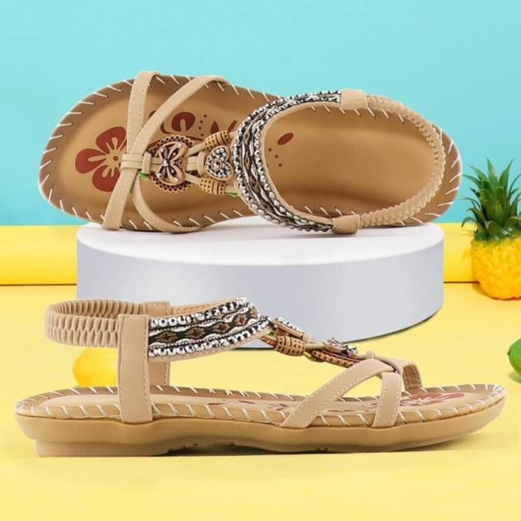 Clasrissa Sandals with Elastic Band & Soft Platform