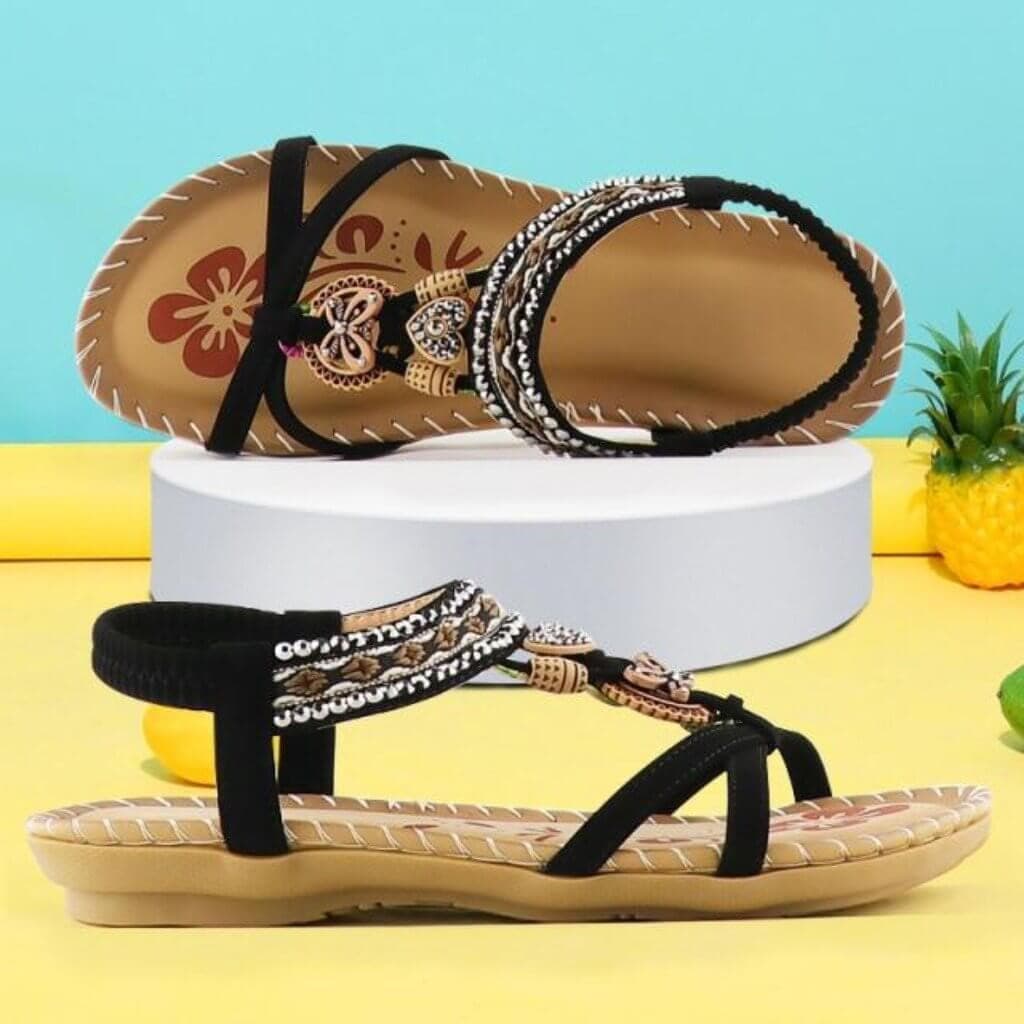 Clasrissa Sandals with Elastic Band & Soft Platform