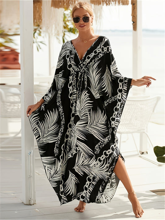 Celia Luxe Chain Print Kaftan Dress