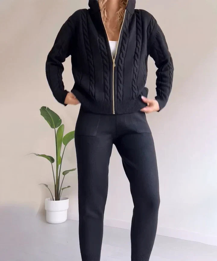 Chloe Cable Knit Lounge Set