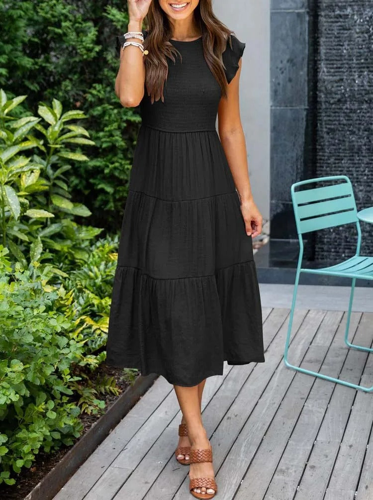 Jenna Elegant Dress with Tummy Coverage