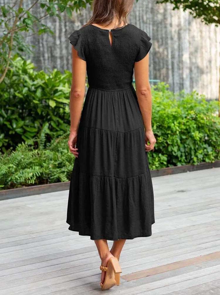 Jenna Elegant Dress with Tummy Coverage