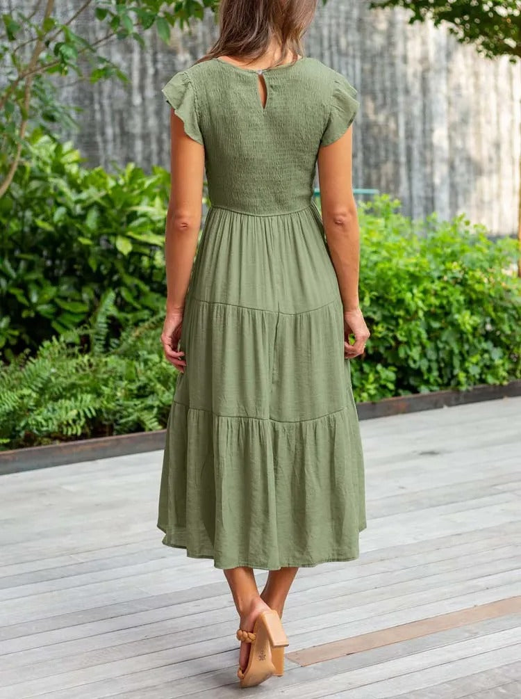 Jenna Elegant Dress with Tummy Coverage