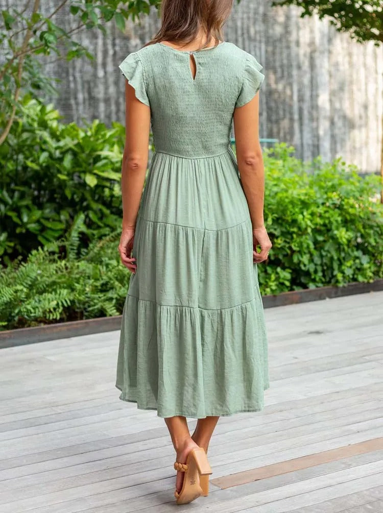 Jenna Elegant Dress with Tummy Coverage