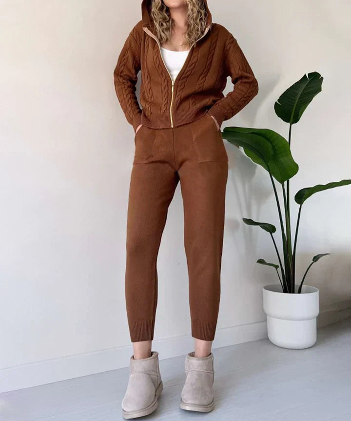 Chloe Cable Knit Lounge Set