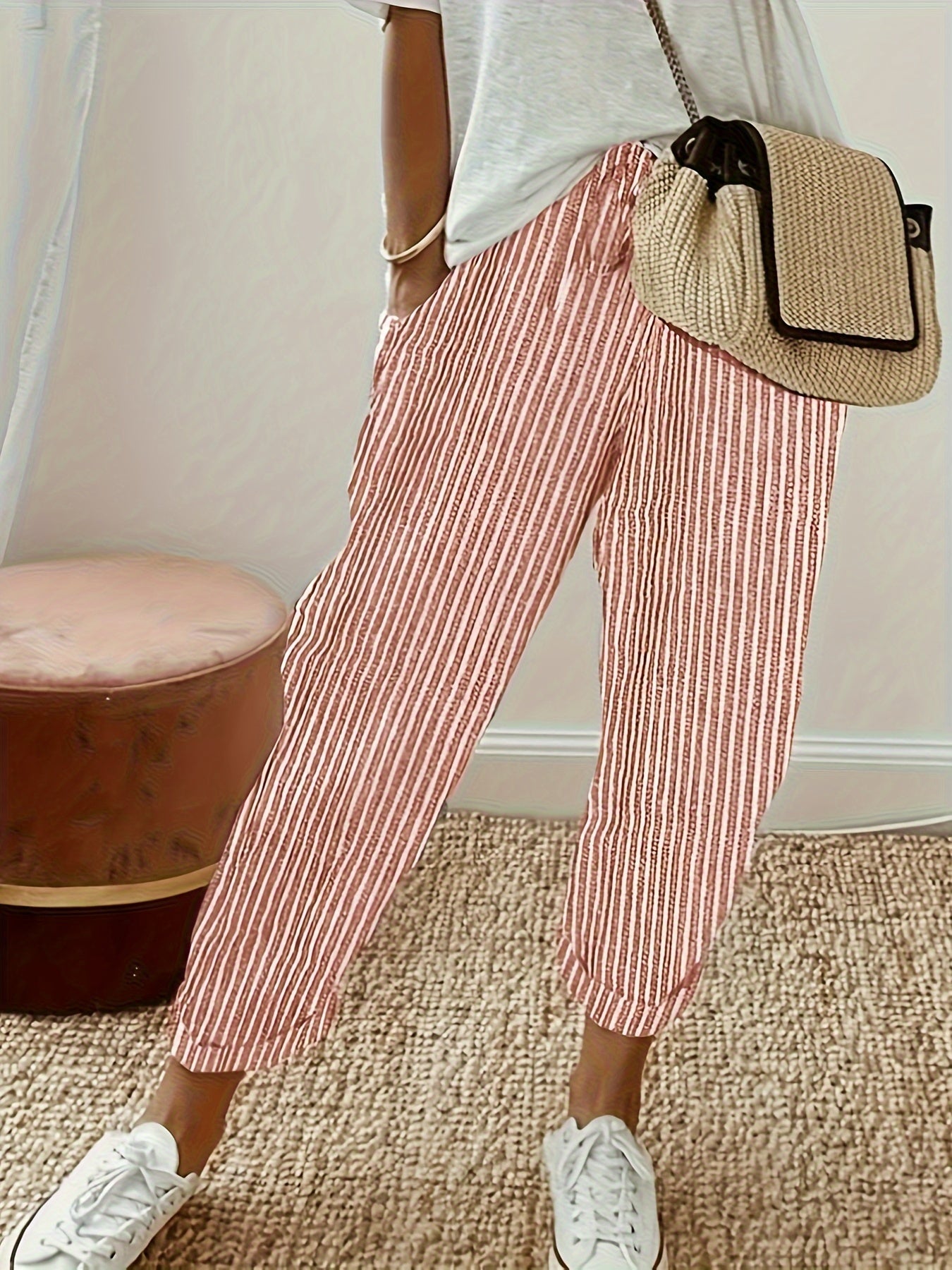Melissa Striped Lightweight Trousers