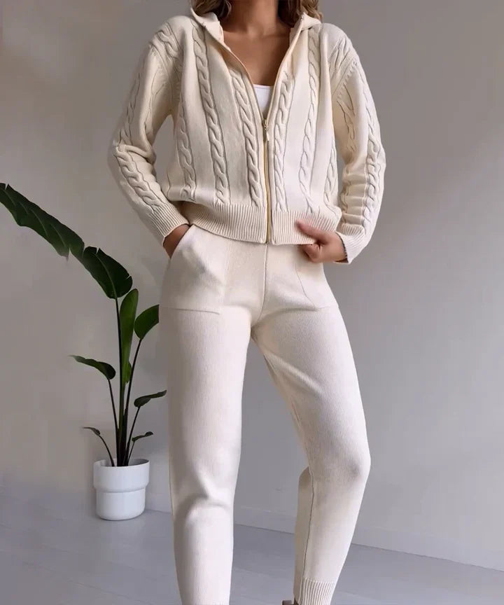 Chloe Cable Knit Lounge Set