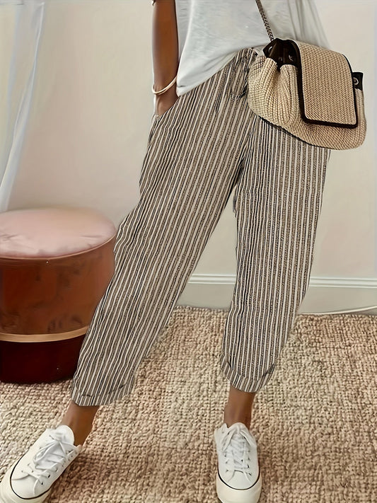 Melissa Striped Lightweight Trousers