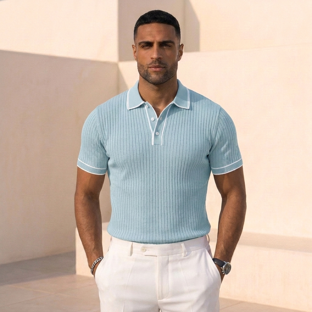 PRESTON RIBBED POLO