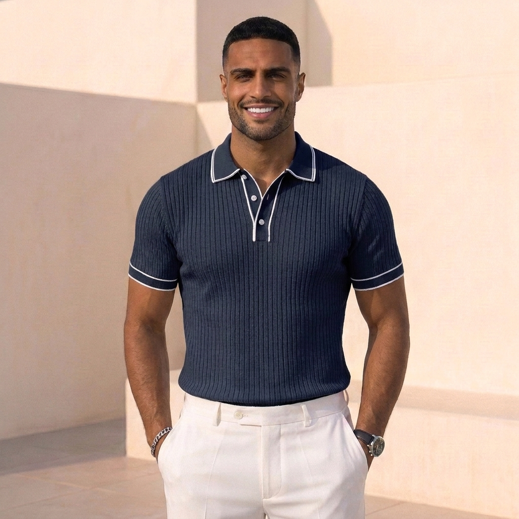 PRESTON RIBBED POLO