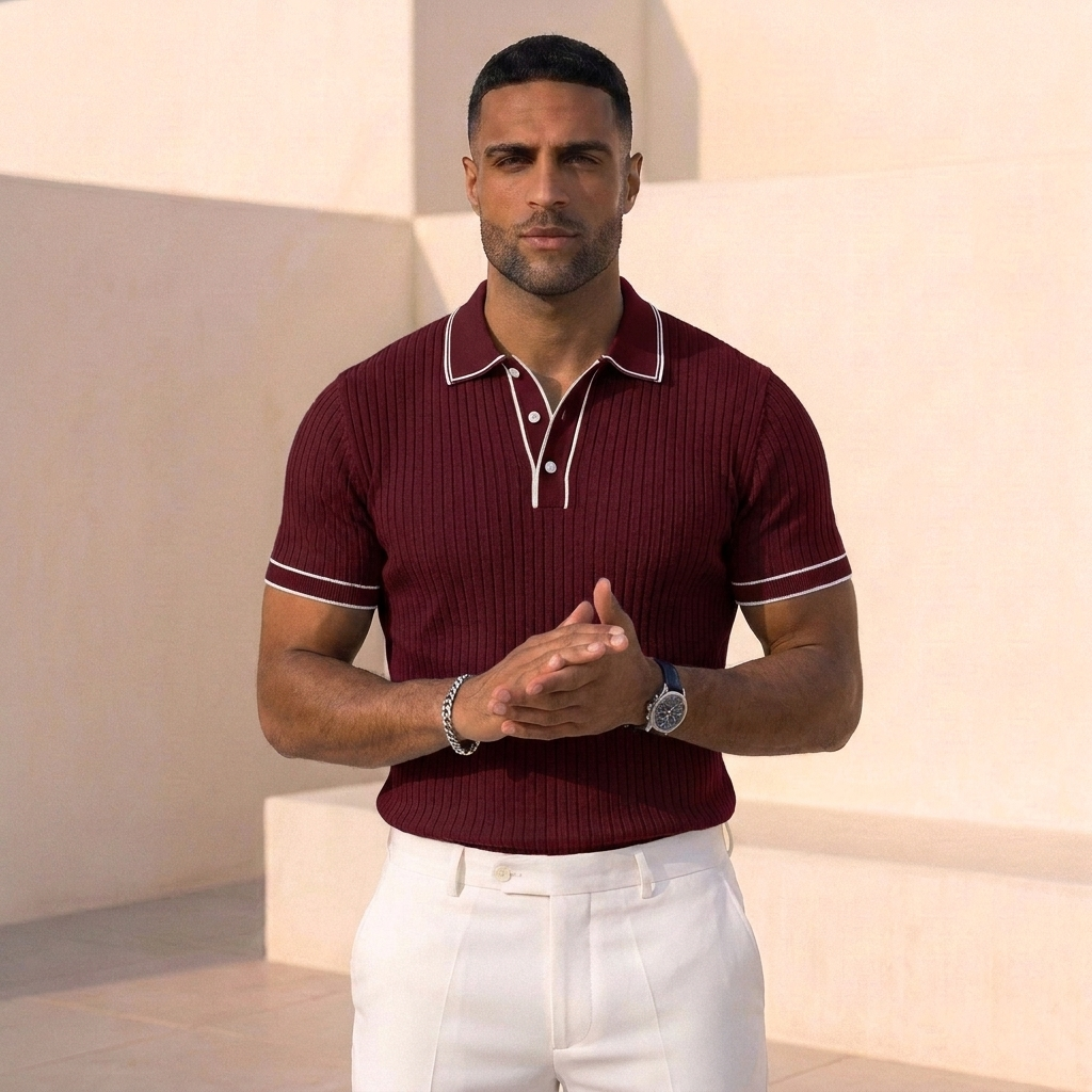 PRESTON RIBBED POLO