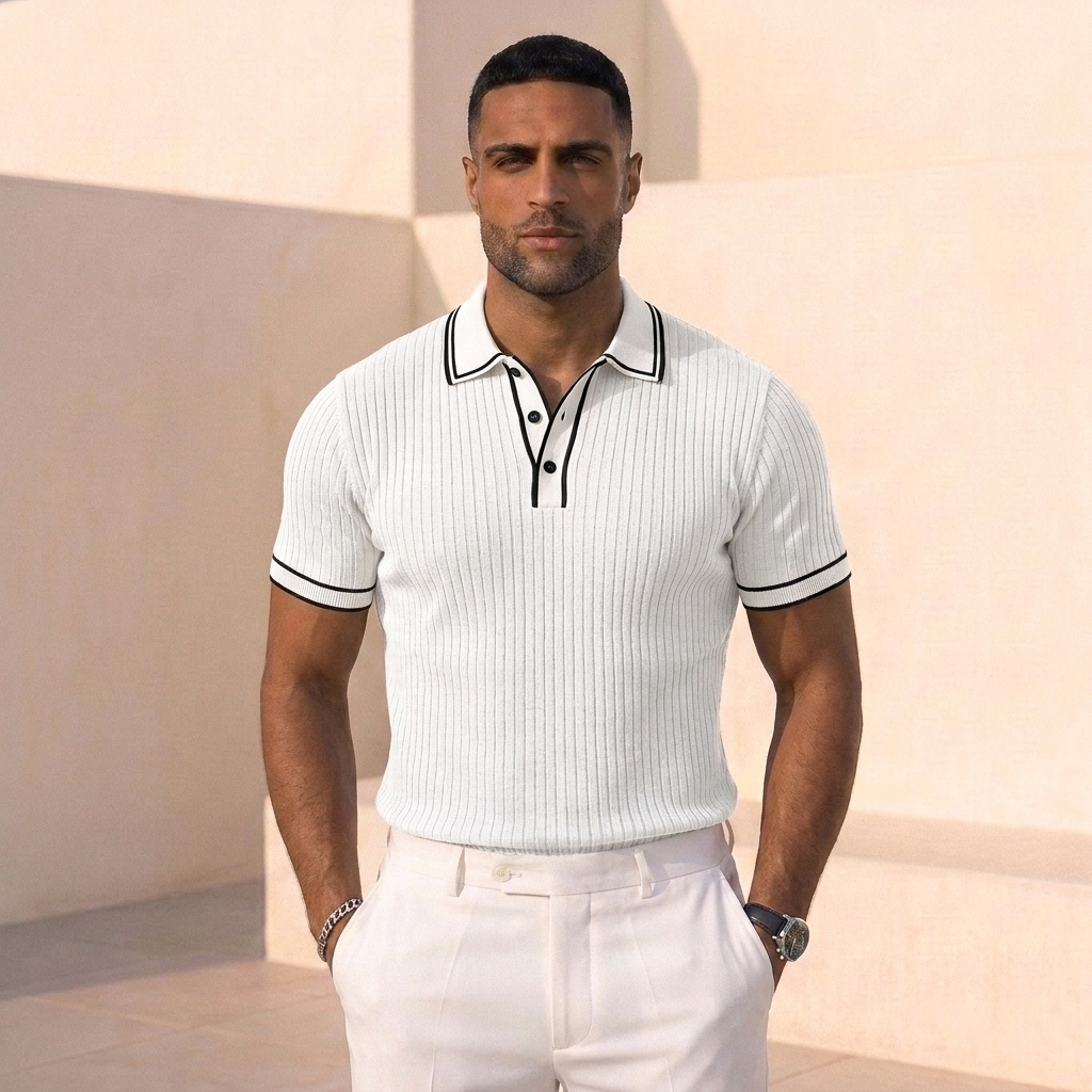 PRESTON RIBBED POLO