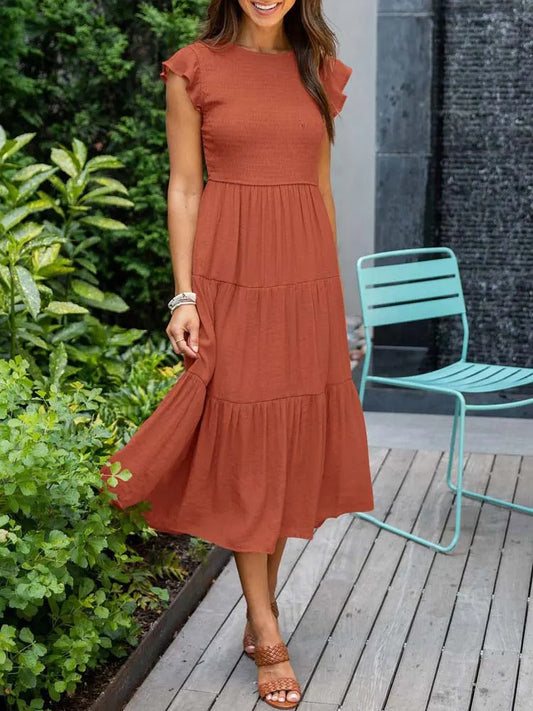 Jenna Elegant Dress with Tummy Coverage