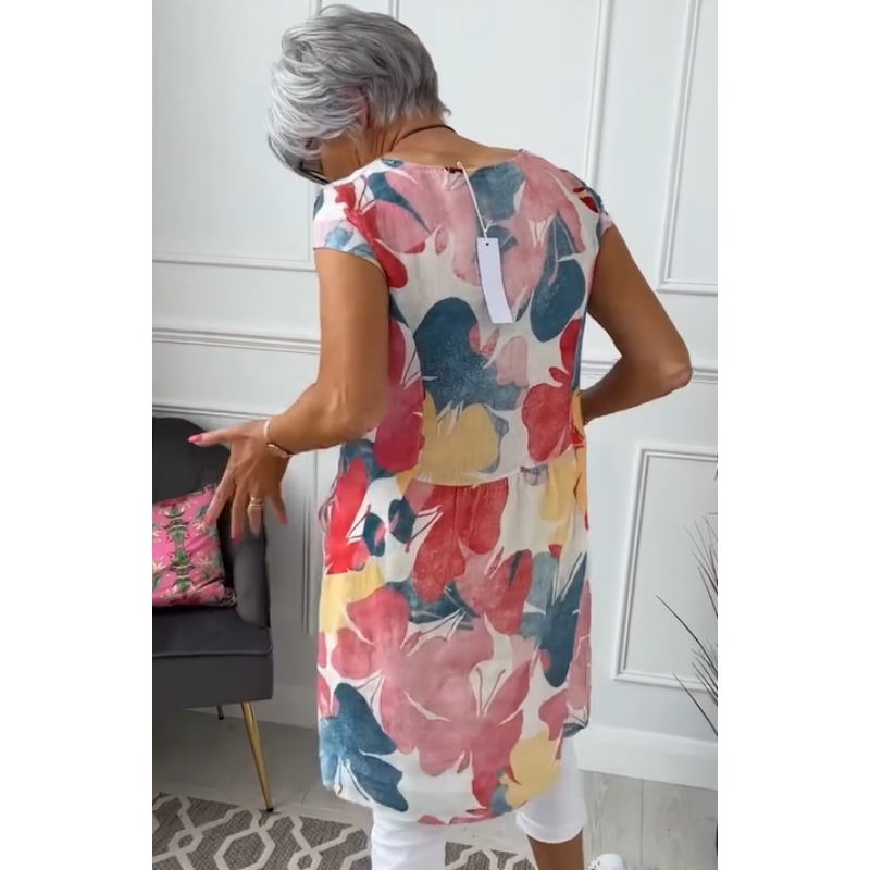 Belinda Comfortable Dress with Butterfly Print