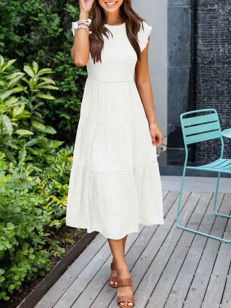 Jenna Elegant Dress with Tummy Coverage